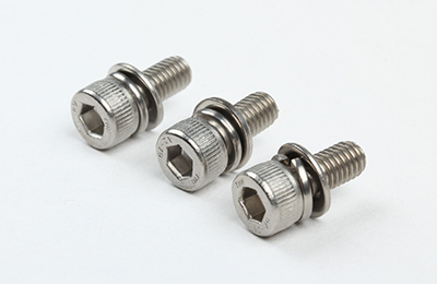 不銹鋼 內(nèi)六角圓柱頭（滾花）帶平、彈墊組合螺釘 DIN912三組合